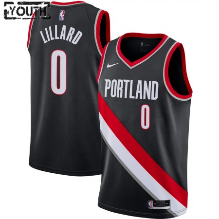 Maillot Basket Portland Trail Blazers Damian Lillard 0 2020-21 Nike Icon Edition Swingman - Enfant